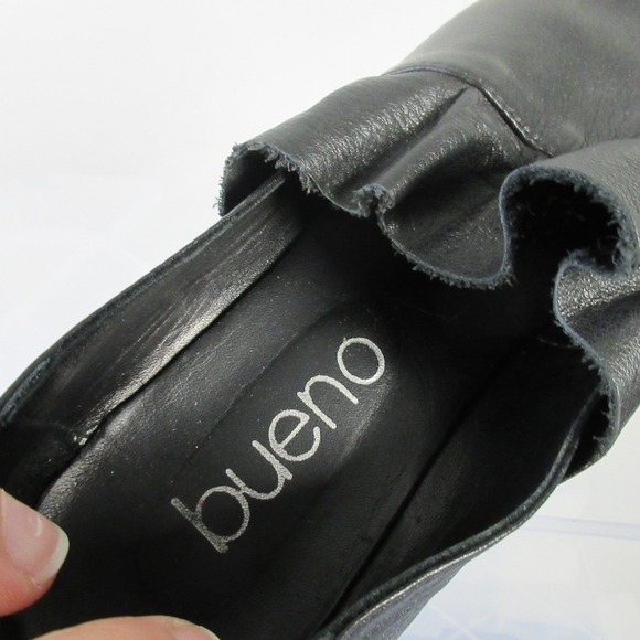 Bueno Ruffle Womens Slip On Loafer Flats Women US 6.5 37 Black Minimalist 380 - Picture 7 of 12